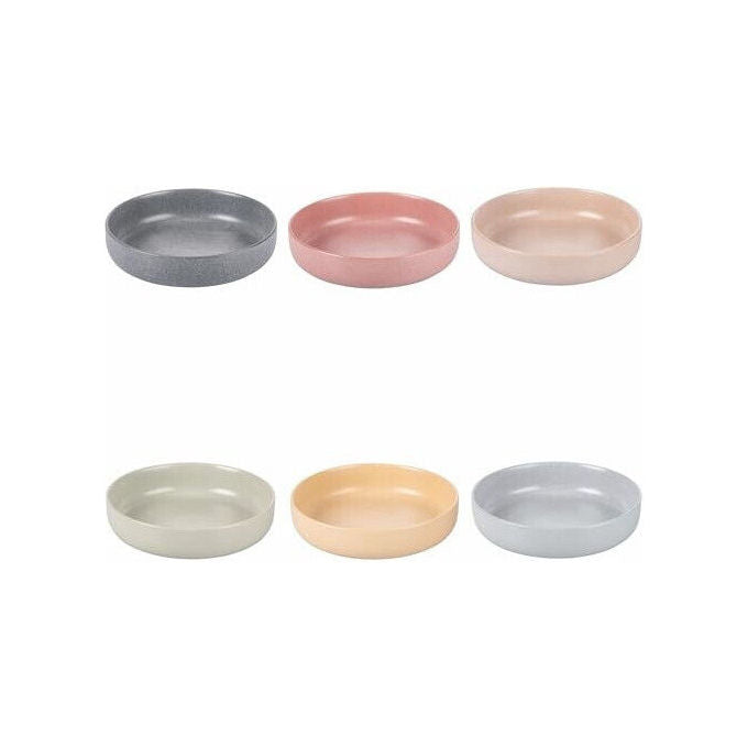 Villa d'Este Home Tivoli 5918704 Berlin Set 6 Piatti Fondi in Gres Finitura Matt Effetto Stone Ø 20,5 cm colore Multicolore Pastello