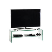 Ciatti GLASS130 Mobile TV in Cristallo Curvato Temperato 2 Ripiani 130 cm Portata Max 40 Kg colore Trasparente