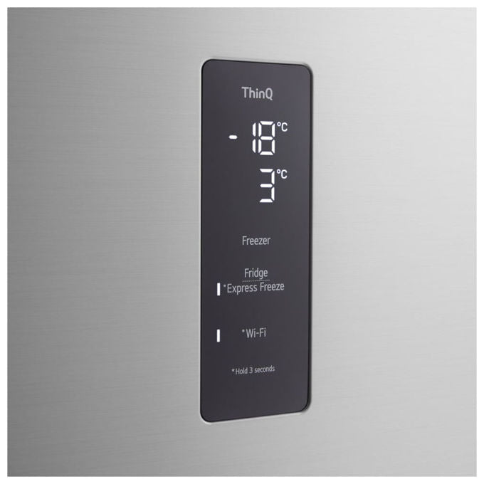 LG GTFV61PYBQD Frigorifero Doppia Porta 609 L 186 cm Classe E 35 dB Total No Frost Wi-Fi Dispenser colore Platinum Silver
