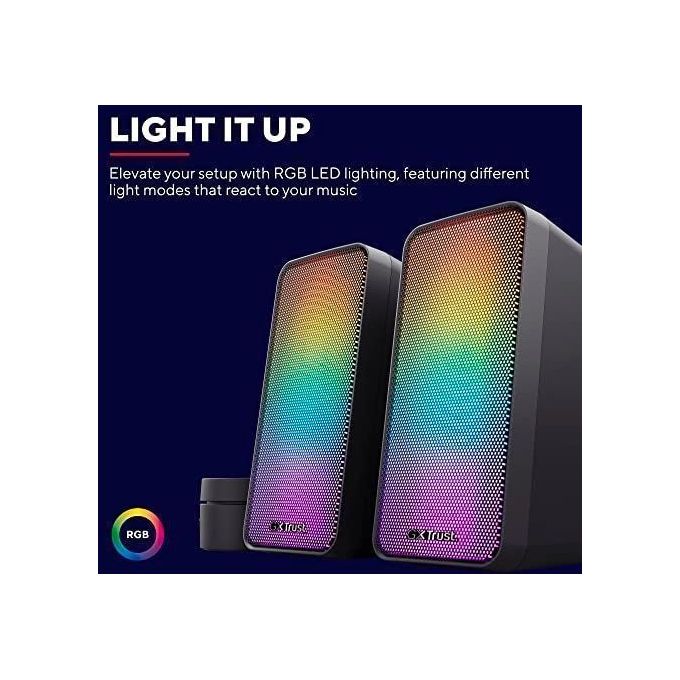 Trust GXT 611 Wezz Casse PC 2.0 Canali Illuminazione RGB 6 W Alimentazione USB colore Nero