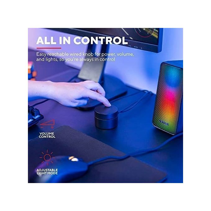 Trust GXT 611 Wezz Casse PC 2.0 Canali Illuminazione RGB 6 W Alimentazione USB colore Nero