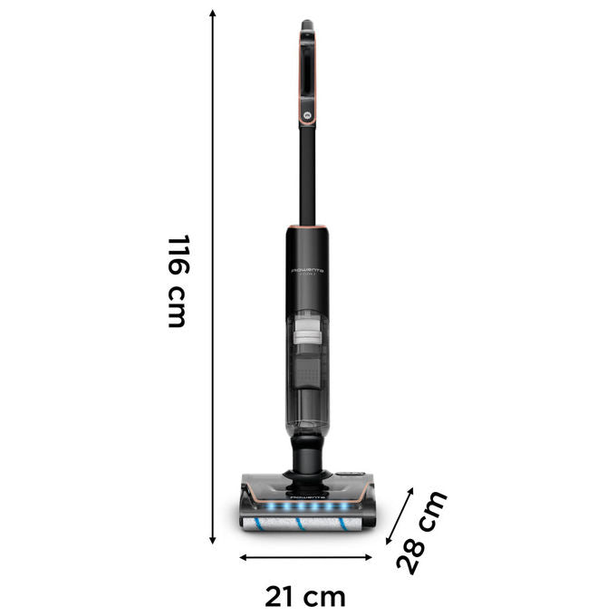 Rowenta GZ5736E0 X-Clean 7 Lavapavimenti Senza Fili WetandDry 250W autonomia 50 min 0.5L serbatoio 650 ml colore Nero