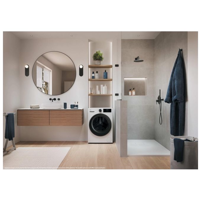 Hoover H3W48SBL10H-S H-CARE 300 Lavatrice Slim 8 Kg 1400 rpm Classe A 35% efficiente (85x60x52 cm) colore Bianco