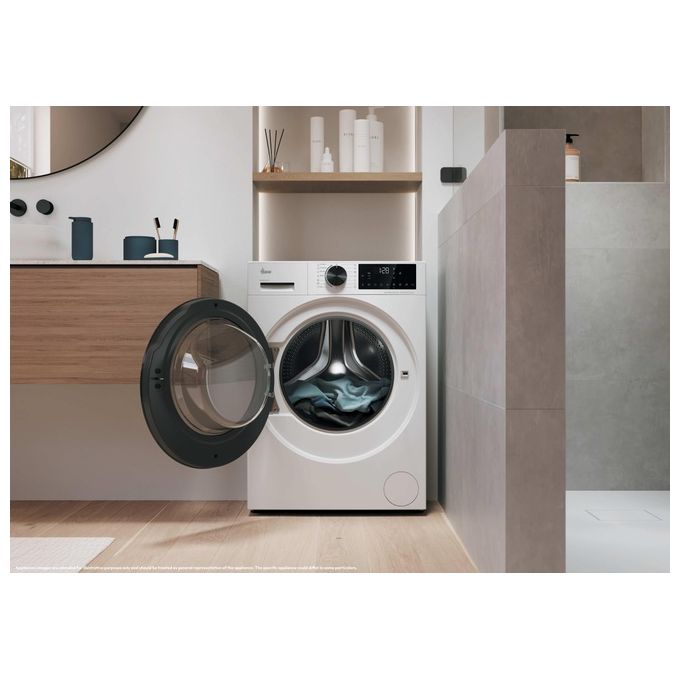 Hoover H3W48SBL10H-S H-CARE 300 Lavatrice Slim 8 Kg 1400 rpm Classe A 35% efficiente (85x60x52 cm) colore Bianco