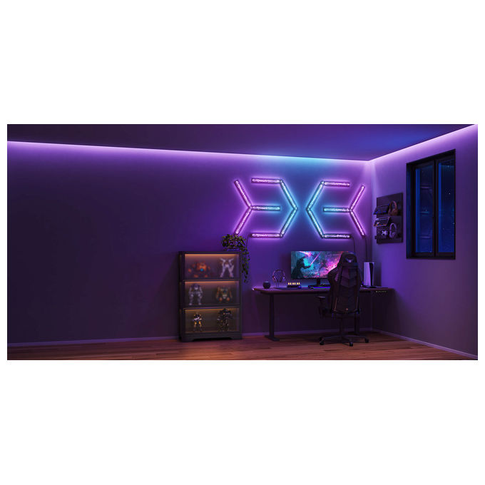 Govee H6063 Gaming Wall Light RGBIC Smart con App Alexa Google Assistant Matter 45x37x3 cm colore RGBIC