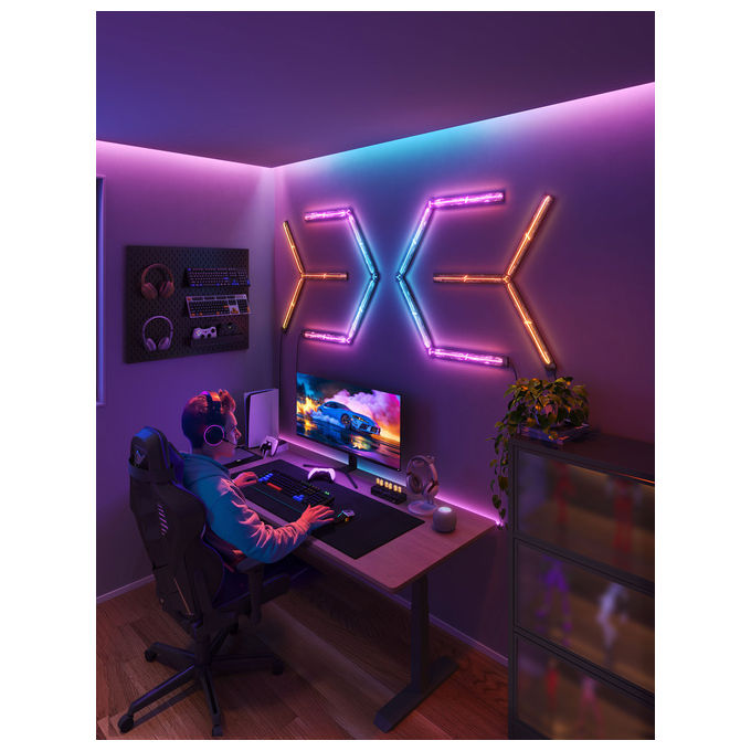 Govee H6063 Gaming Wall Light RGBIC Smart con App Alexa Google Assistant Matter 45x37x3 cm colore RGBIC