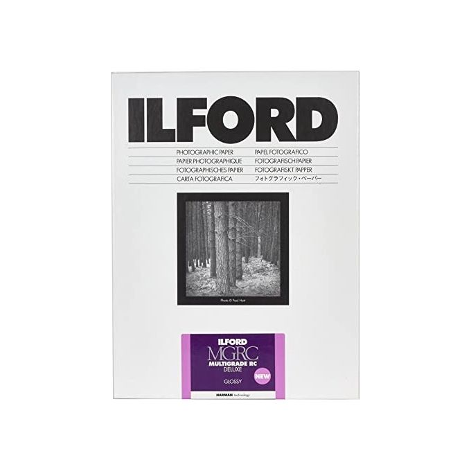 Ilford HAR1179826 M.Grade V RC Deluxe Carta Fotografica Bianco e Nero a Contrasto Variabile 100 Fogli Finitura Lucida colore Bianco