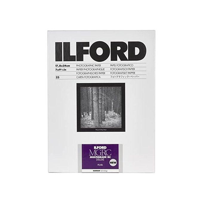 Ilford HAR1180222 Multigrade RC DL 44M Carta Fotografica Pearl Bianco e Nero 17.8x24 cm 25 Fogli