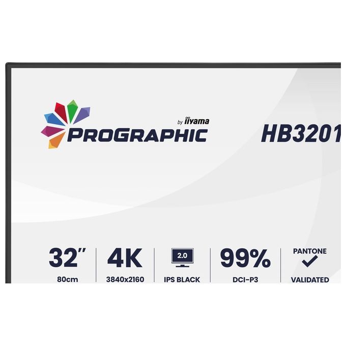 Iiyama monitor ProGraphic 32'', 4K UHD 3840x2160, IPS Black 2.0, 99% DCI-P3, Pantone Validated, USB-C 96W, KVM, HB3201UHSNP-B1