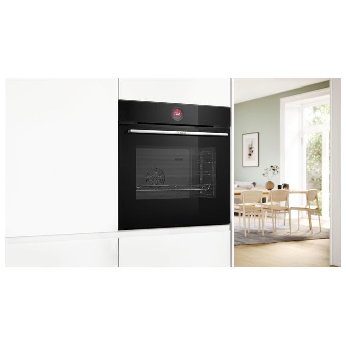 Bosch HBG7341B2 Serie 8 Forno da incasso Elettrico 71 L Classe A+ Termoventilato 3D Air Fry Home Connect (59,5x59,4x54,8 cm) colore Nero