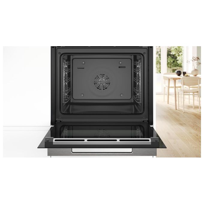Bosch HBG7341B2 Serie 8 Forno da incasso Elettrico 71 L Classe A+ Termoventilato 3D Air Fry Home Connect (59,5x59,4x54,8 cm) colore Nero