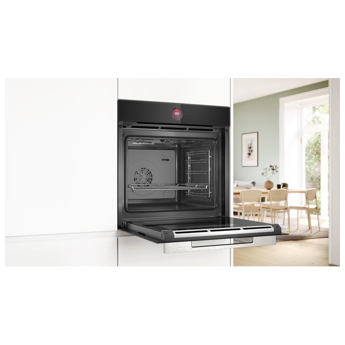 Bosch HBG7341B2 Serie 8 Forno da incasso Elettrico 71 L Classe A+ Termoventilato 3D Air Fry Home Connect (59,5x59,4x54,8 cm) colore Nero