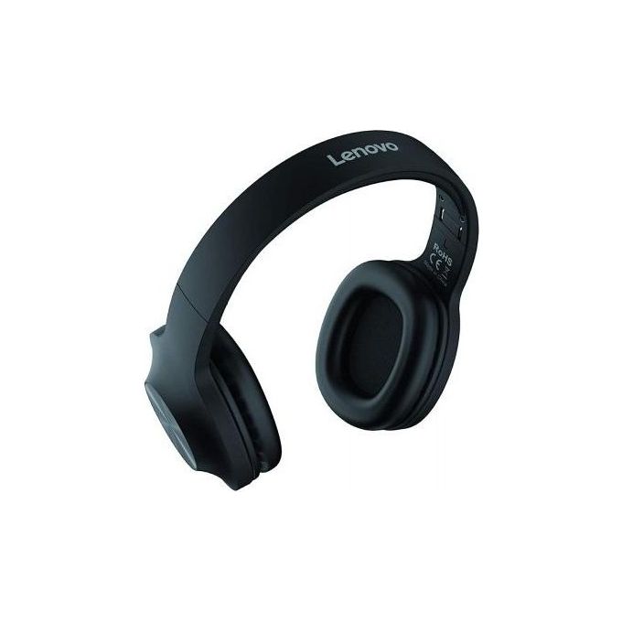 Lenovo HD116 Cuffie a Padiglione Bluetooth 5.0 On-ear Extra Bass Microfono Integrato 24 ore colore Nero