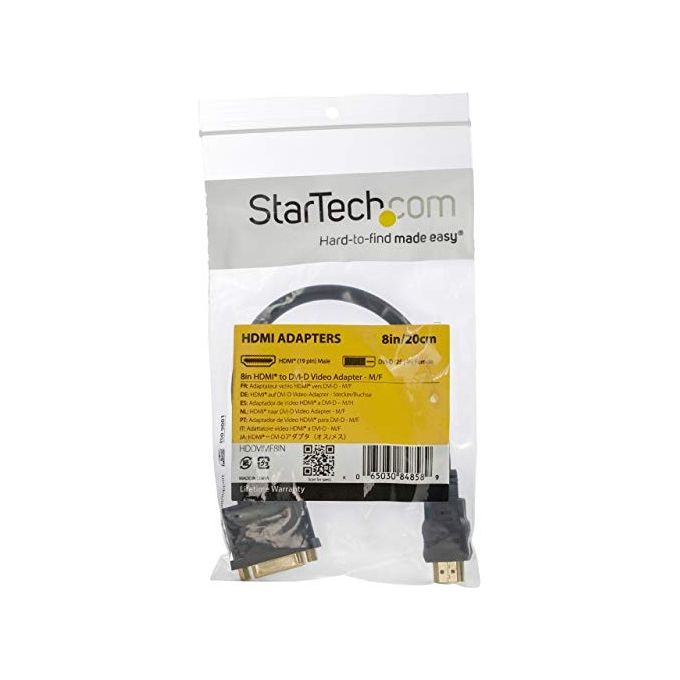 StarTech Adattatore cavo video HDMI a DVI-D da 20 cm - HDMI maschio a DVI femmina