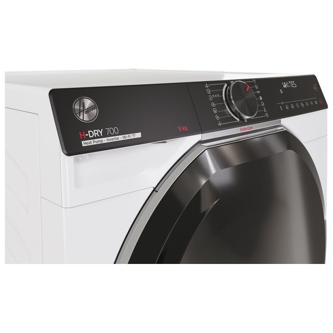 Hoover HDY7H9A3BCEX-S H-DRY 700 Asciugatrice Pompa di Calore 9 Kg Classe C Wi-Fi Bluetooth 17 Programmi (84.5x59.5x70 cm) colore Bianco