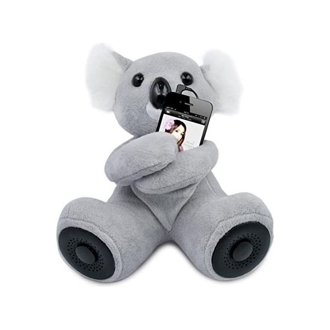 HI-FUN Hi-Koali Peluche con Speaker Color Grigio Chiaro per un Audio di Qualita' e Divertimento senza Limiti