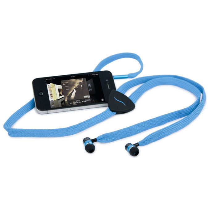Hi-String Auricolare a Stringa in Tessuto Blue