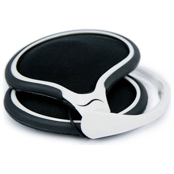 Hi-Thin Cuffie Ergonomiche Traspiranti Ripiegabile con microfono e jack 3,5mm White