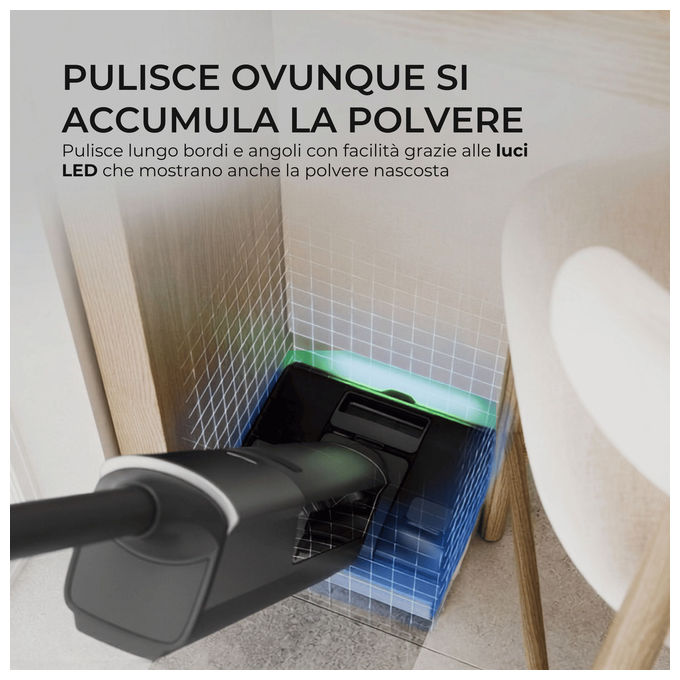 Haier HFWZ510 011 Aspiratore Verticale con Pulizia Automatica Autonomia 50 min Potenza 300 W colore Argento