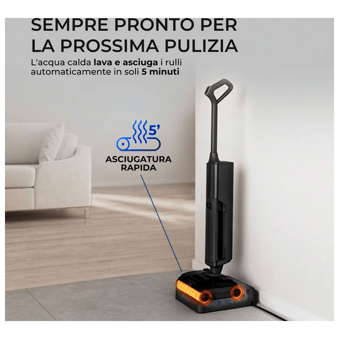 Haier HFWZ510 011 Aspiratore Verticale con Pulizia Automatica Autonomia 50 min Potenza 300 W colore Argento