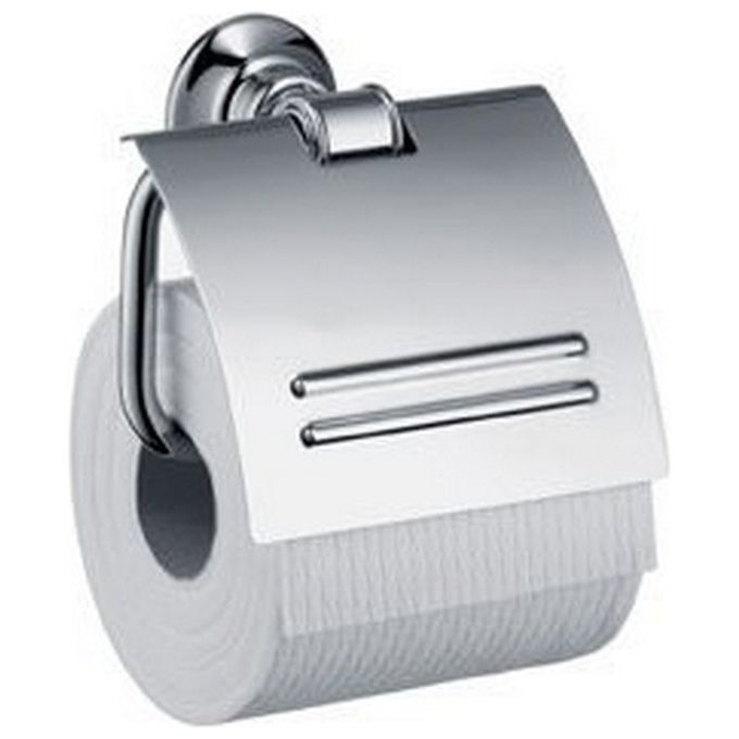 AXOR 42036000 Montreux Portarotolo con Copertura a Parete in Metallo Finitura Cromata colore Cromo