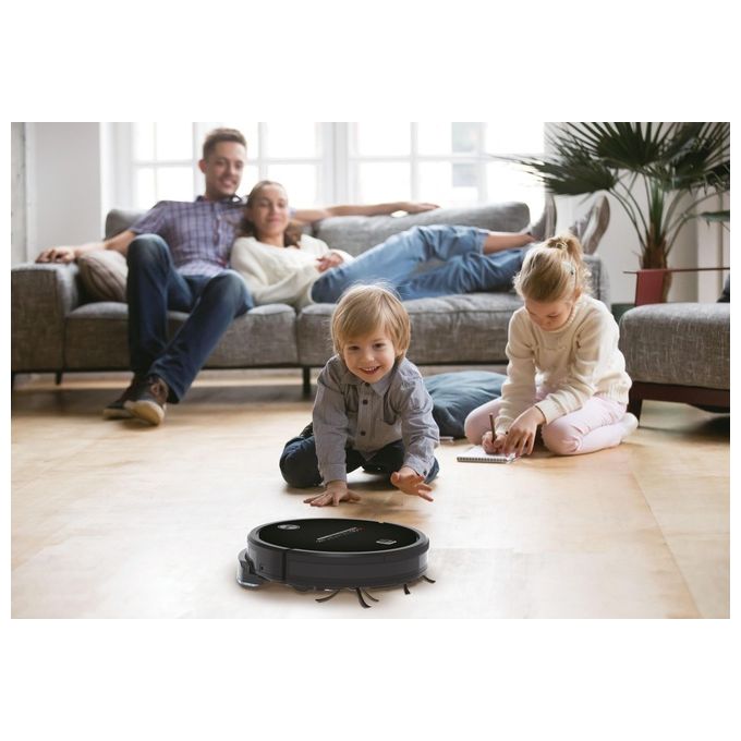 Hoover HGO330HC H-GO 300 Robot aspirapolvere Gyroscopico 0,35 L autonomia 120 min Wi-Fi Alexa 65 dB colore Nero