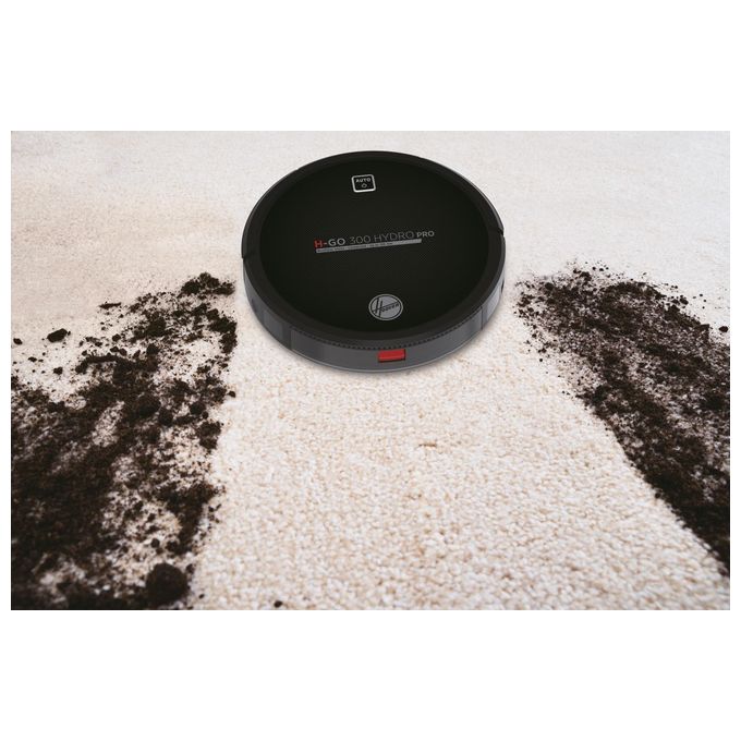 Hoover HGO330HC H-GO 300 Robot aspirapolvere Gyroscopico 0,35 L autonomia 120 min Wi-Fi Alexa 65 dB colore Nero