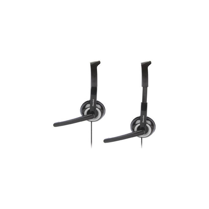 Hamlet HHEADMUS-CJ Cuffia Stereo con Microfono USB-C Jack 3.5 mm Sovraurale per PC Ufficio colore Nero