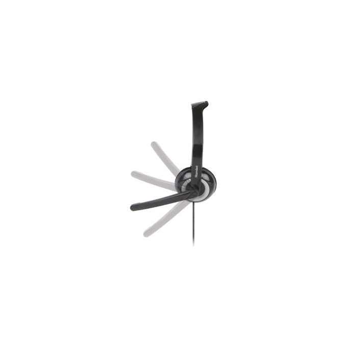 Hamlet HHEADMUS-CJ Cuffia Stereo con Microfono USB-C Jack 3.5 mm Sovraurale per PC Ufficio colore Nero