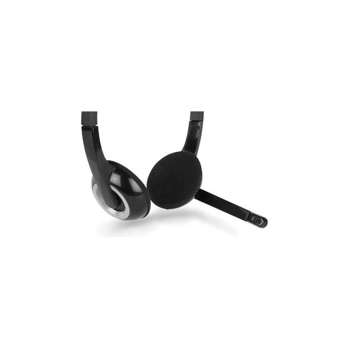Hamlet HHEADMUS-CJ Cuffia Stereo con Microfono USB-C Jack 3.5 mm Sovraurale per PC Ufficio colore Nero
