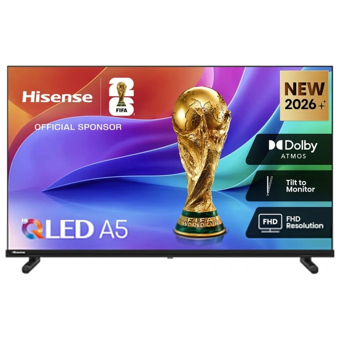 Hisense 40A59S, tv qled full hd 40 pollici, smart tv, sintonizzatore sat, classe energetica e