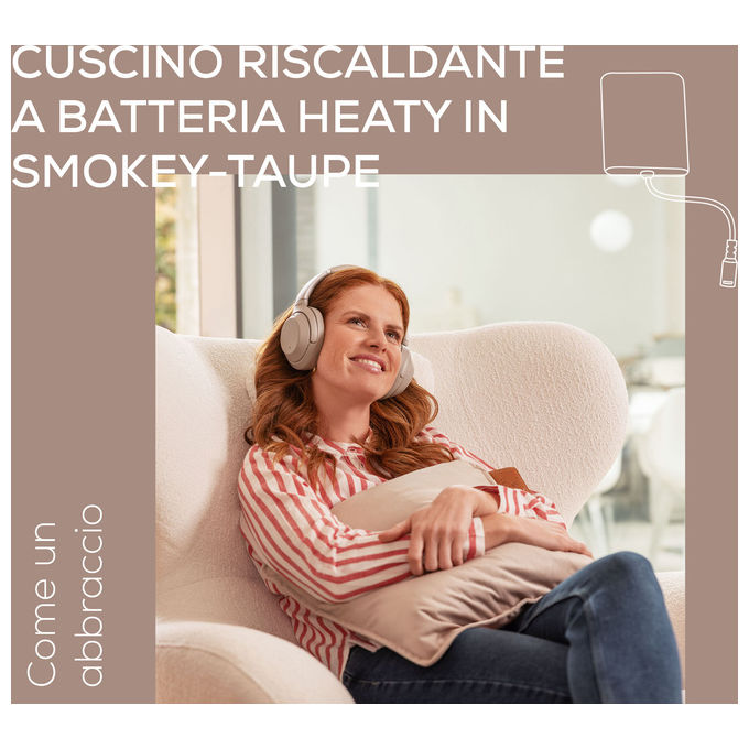 Beurer HK 77 Heaty Cuscino Riscaldante Senza Fili Smokey Taupe 450x450 mm