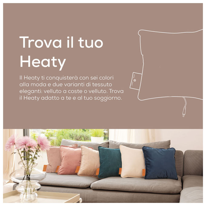 Beurer HK 77 Heaty Cuscino Riscaldante Senza Fili Smokey Taupe 450x450 mm