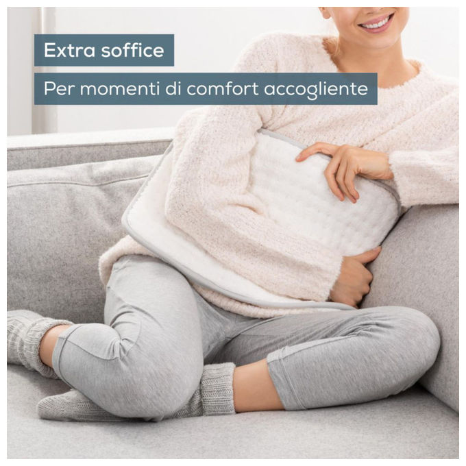 Beurer HK 43 Supercosy Termoforo Elettrico 100W 3 livelli temperatura 44x33 cm lavabile colore Bianco