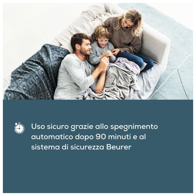 Beurer HK 43 Supercosy Termoforo Elettrico 100W 3 livelli temperatura 44x33 cm lavabile colore Bianco