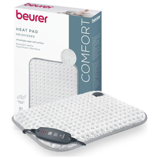 Beurer HK 43 Supercosy Termoforo Elettrico 100W 3 livelli temperatura 44x33 cm lavabile colore Bianco