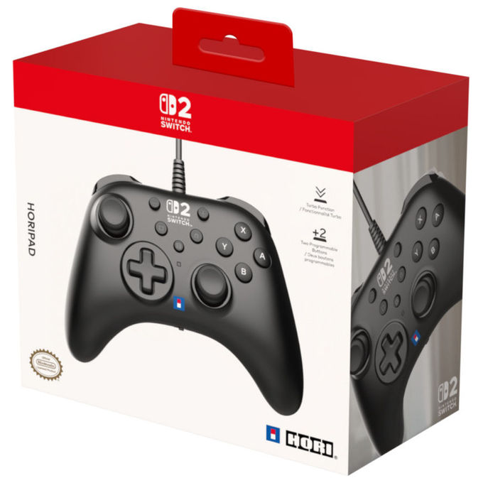 Hori Gamepad Cablato USB Analogico Digitale Horipad Turbo Nero Nintendo Switch 2