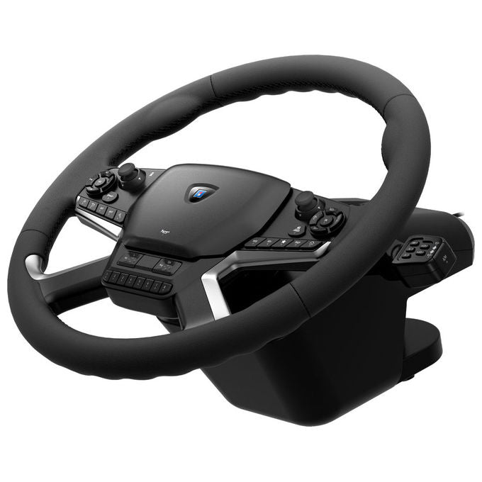 Hori, Volante con Pedali e Joystick USB, Force Feedback, Nero, Compatibile PC