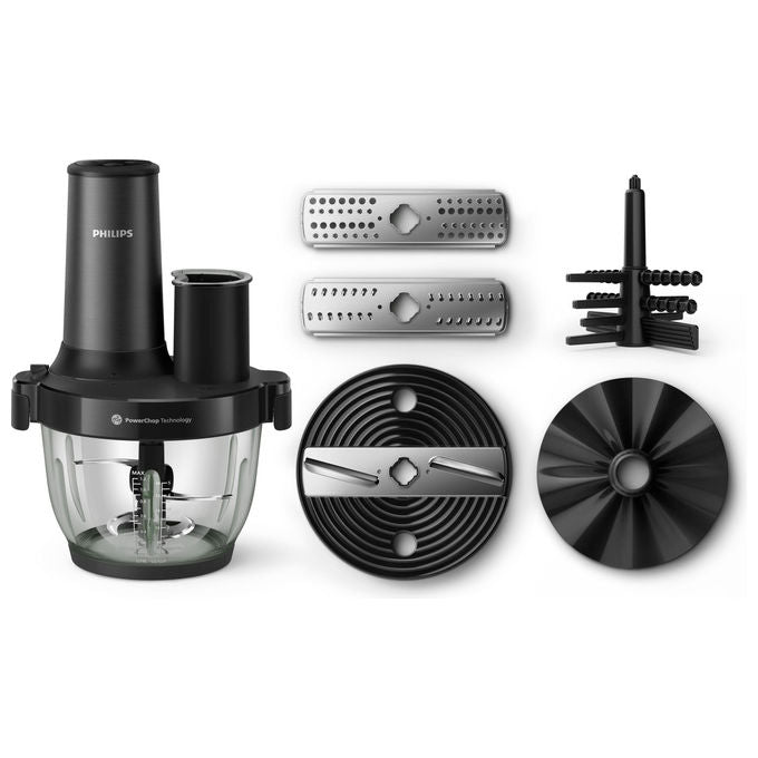 Philips HR1507-00 5000 Series Tritatutto 650W 2L 4 velocita' tecnologia PowerChop lame acciaio inox colore Nero