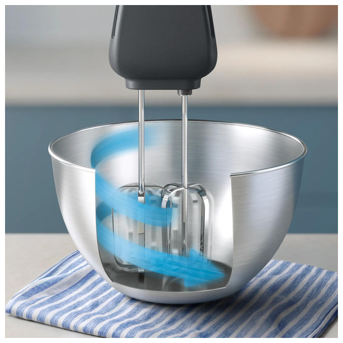 Philips HR3739-00 Serie 5000 Sbattitore manuale 400 W 5 velocita' Turbo fruste coniche ganci impasto colore Nero
