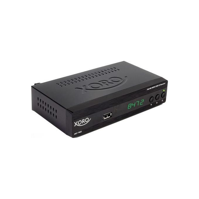 Xoro HRT 7622 Decoder Digitale Terrestre DVB-T2 HEVC 10 Bit Full HD 1080p PVR Media Player colore Nero