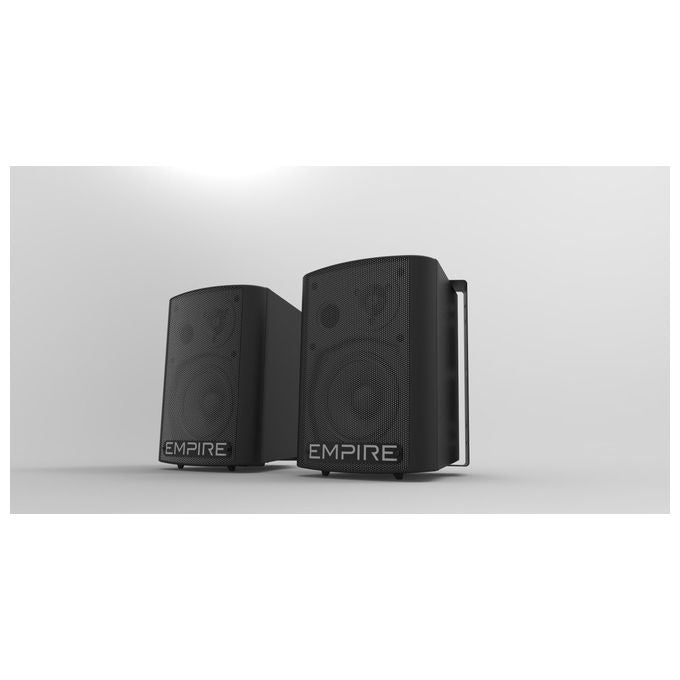 Empire Media altoparlante da parete 2 vie, 250 W RMS, amplificatore classe D, cablato, controllo volume, nero, HS.WALL250MB