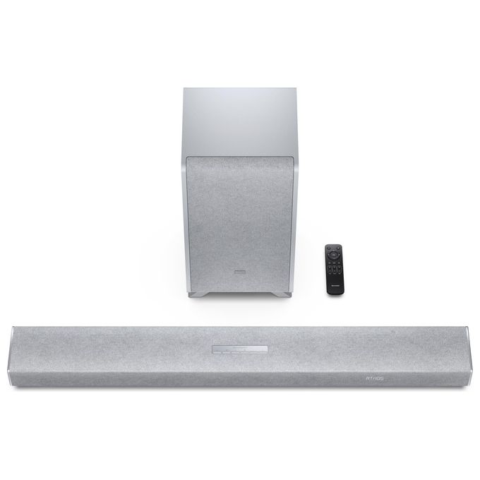 Sharp HT-SBW53121(SL) Soundbar 3.1.2 Dolby Atmos DTS:X 550 W Subwoofer Wireless Bluetooth 5.3 colore Argento
