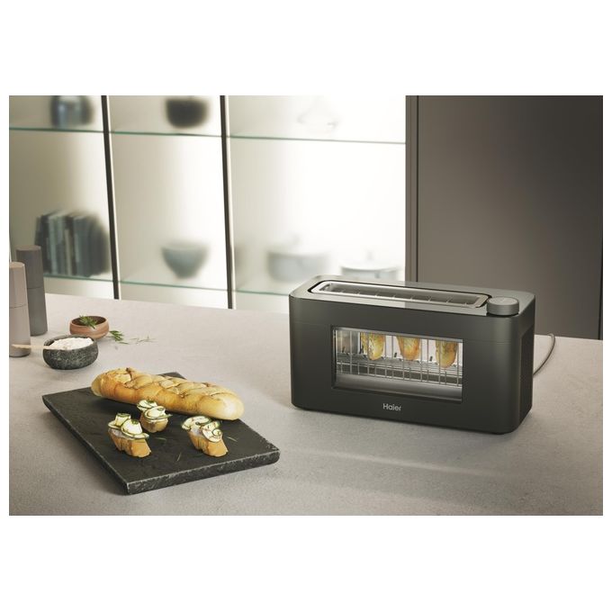 Haier tostapane I-Master Serie 7 HTO7W2 011, 1 fessura, 1300W, 12 programmi, display LCD, touch control, nero