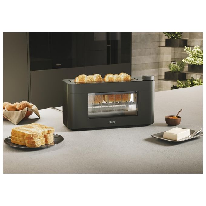 Haier tostapane I-Master Serie 7 HTO7W2 011, 1 fessura, 1300W, 12 programmi, display LCD, touch control, nero