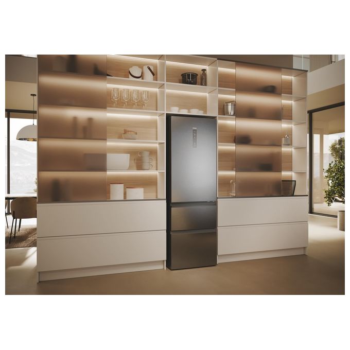 Haier HTW5618DNMG Frigorifero Combinato 360L No Frost Classe D Argento