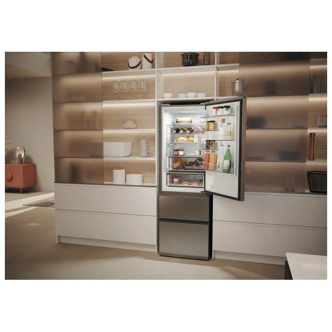 Haier HTW5618DNMG Frigorifero Combinato 360L No Frost Classe D Argento