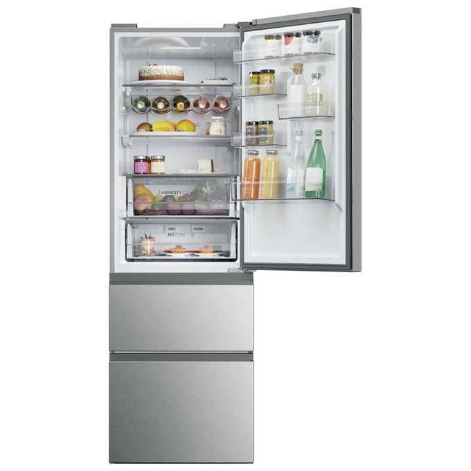 Haier HTW5618DNMG Frigorifero Combinato 360L No Frost Classe D Argento