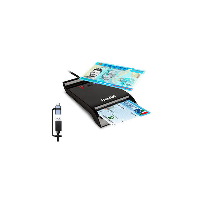 Hamlet, Lettore Smart Card NFC, USB-A USB-C, CIE 3.0, SPID