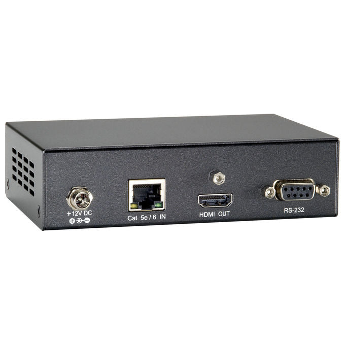 LevelOne HVE-9211R Ricevitore HDBaseT HDMI su Cat5e Cat6 4K 30Hz 100m Audio 7.1 IR RS-232 PoE colore Nero